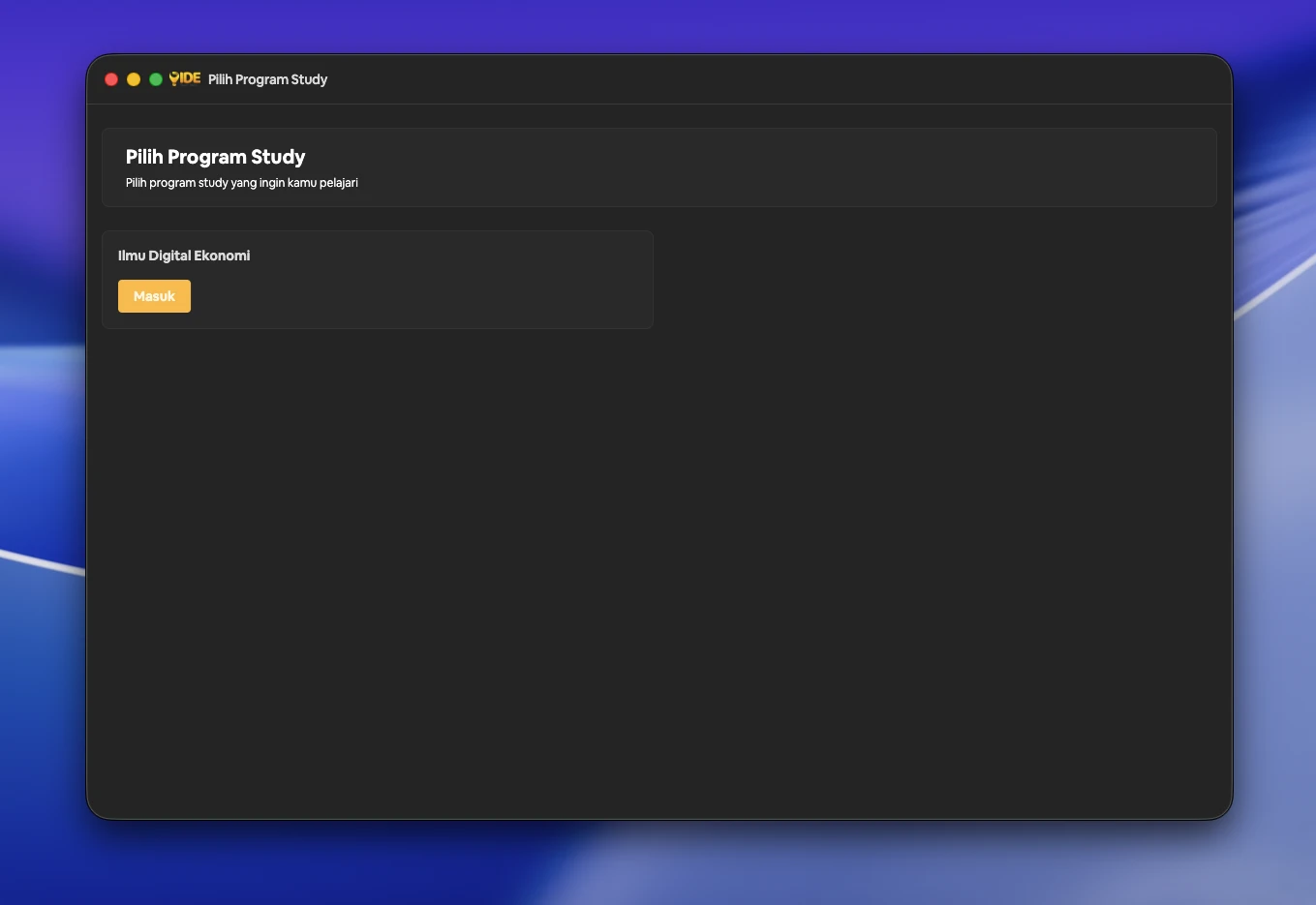 Program Study Selection